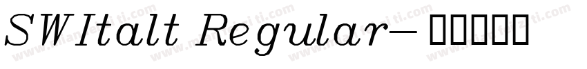 SWItalt Regular字体转换